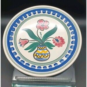 Vernon Kilns Pottery Gale Turnbull Hand Decorated T-631 Floral Luncheon Plate